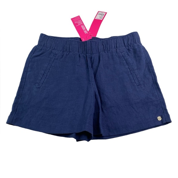 NWT Lilly Pulitzer Lilo Linen Shorts True Navy